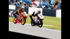 Nico Terol and Marc Márquez in action in Donington