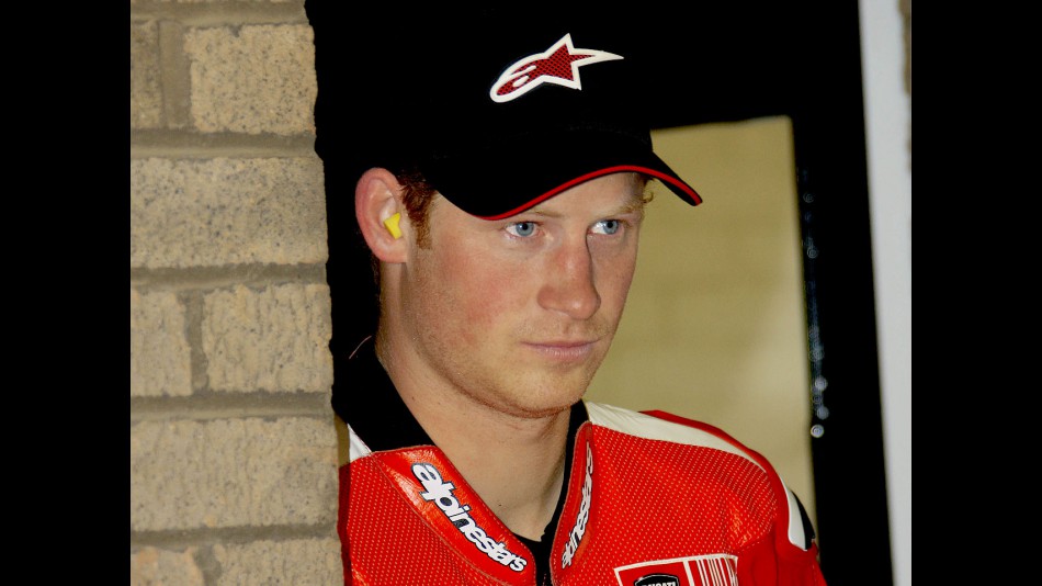 Prince Harry of Wales visits Donington Park
