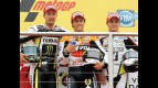 Edwards, Dovizioso and De Puniet on the podium at Donington
