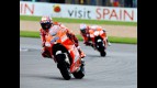 Stoner and Hayden in action in Donington