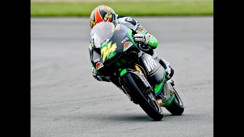 Simone Corsi in action in Donington