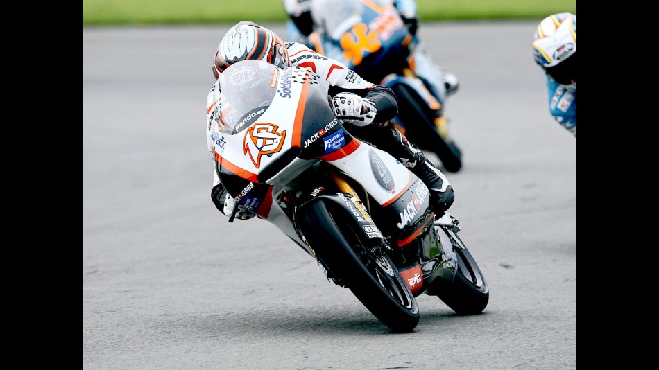 Nico Terol in action in Donington