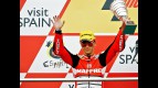Álvaro Bautista on the podium at Donington
