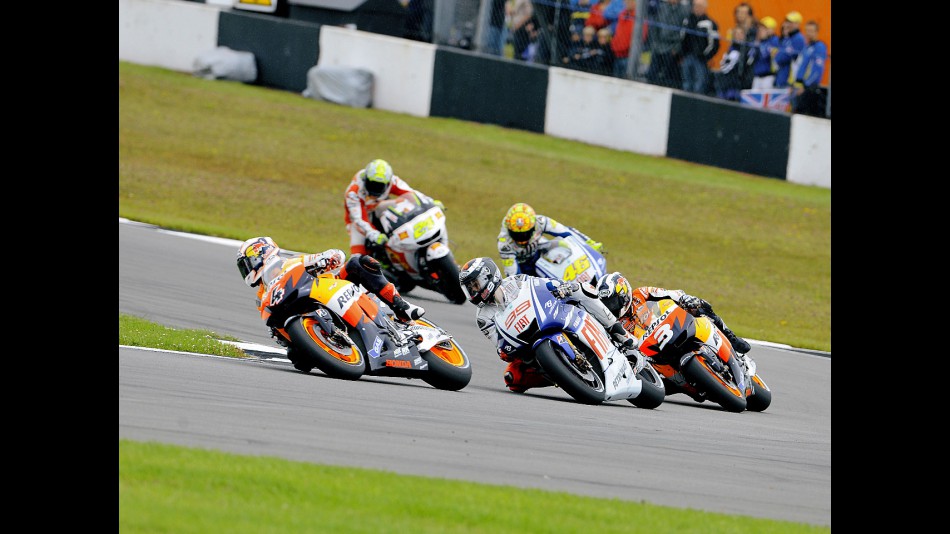 MotoGP Group in action in Donington