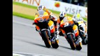 Andrea Dovizioso and Dani Pedrosa in action