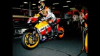 Dani Pedrosa in the Repsol Honda garage