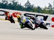 Rossi riding ahead of Lorenzo and Pedrosa in Brno