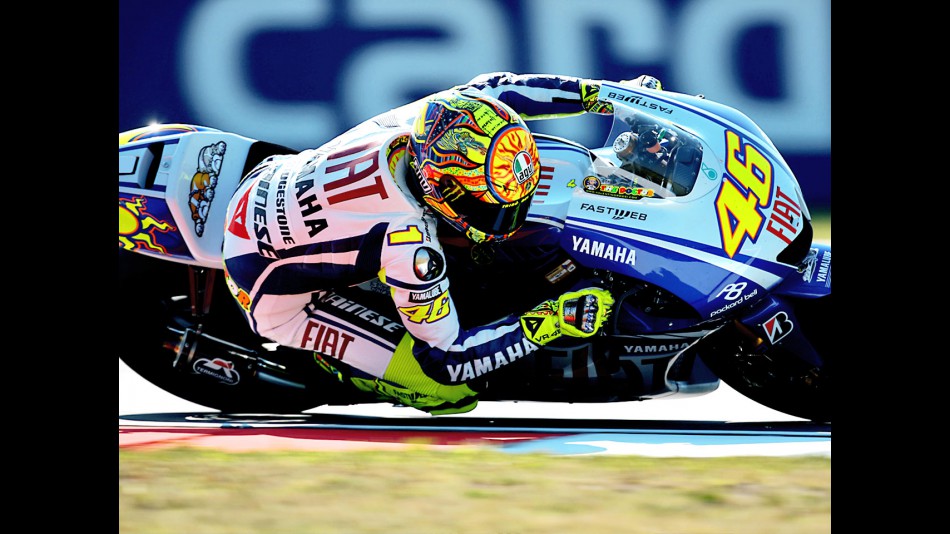 Valentino Rossi in action in Brno