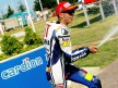 Valentino Rossi celebrates podium at Cardion ab Grand Prix