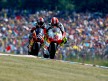 Marco Simoncelli riding ahead of Mattia Pasini in Brno