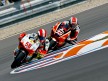 Marco Simoncelli riding ahead of Mattia Pasini in Brno