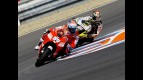 Nicky Hayden riding ahead of Colin Edwards in Brno