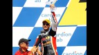 Mattia Pasini on the podium at Brno