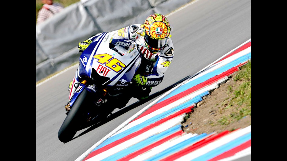 Valentino Rossi in action