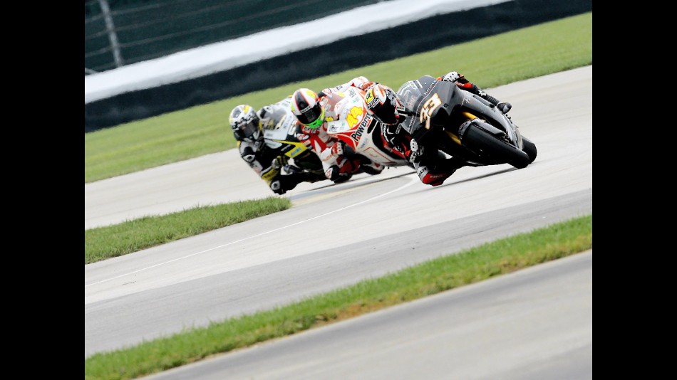 MotoGP group in action in Indianapolis