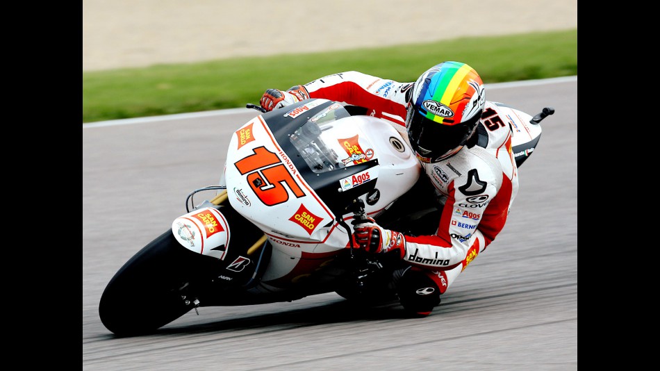 Alex de Angelis in actioni n Indianapolis