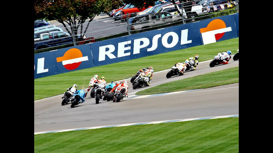 MotoGP action at the Red Bull Indianapolis Grand Prix