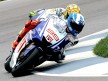 Lorenzo riding ahead of Rossi in Indianapolis