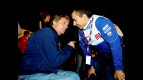 MotoGP Legend Wainey Rainey and Jorge Lorenzo at the Indy Mile Flat Track race