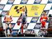 De Angelis, Lorenzo and Hayden on the podium at the Red Bull Indianapolis Grand Prix