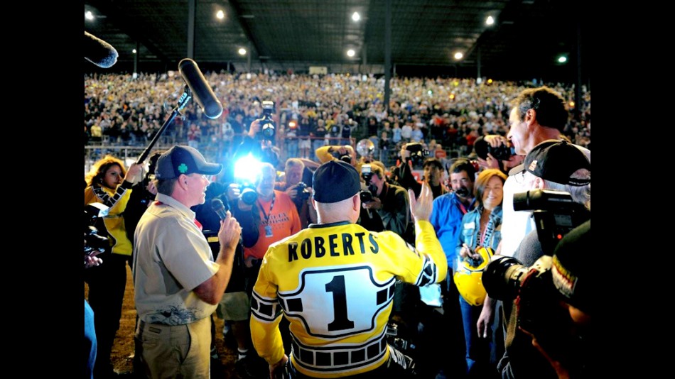 Kenny Roberts Sr. at the Indy Mile Flat Track race