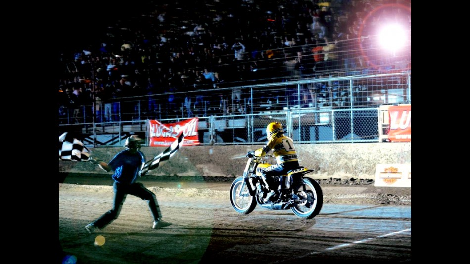 Kenny Roberts Sr. at the Indy Mile Flat Track race