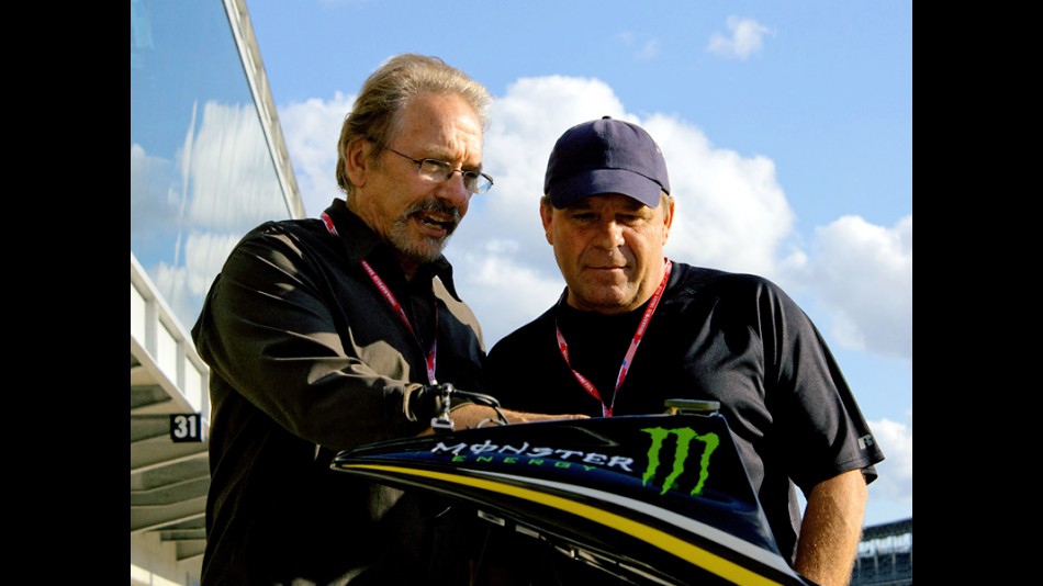 John Bruno and Paco Fischer in the pitlane at the Red Bull Indianapolis Grand Prix