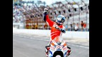 Nicky Hayden celebrates GP win at Indianapolis