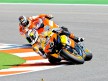 Andrea Dovizioso riding ahead of Mika Kallio in Misano