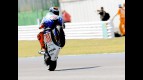 Jorge Lorenzo pulls off a wheelie in Misano