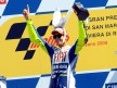 Valentino Rossi on the podium at Misano