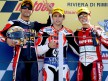 Pasini, Barberá and Bautista on the podium at Misano