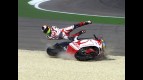 Aleix Espargaro crash during WUP in Misano