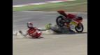 Pol Espargaro and Andrea Iannone crash during race in Misano