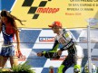 Valentino Rossi celebrates podium in Misano