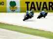 Rossi riding ahead of Pedrosa and Lorenzo in Misano