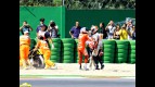 Hayden and De Angelis after crash in MotoGP race at Misano