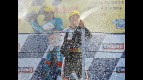 Nico Terol on the podium at Misano