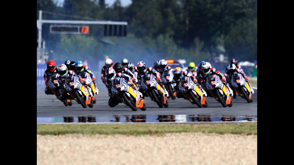 The 2009 Red Bull MotoGP Rookies Cup in action at Brno