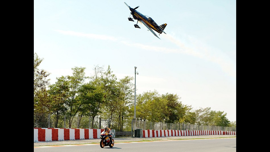 Pedrosa gets the Red Bull Air Race experience in Barcelona