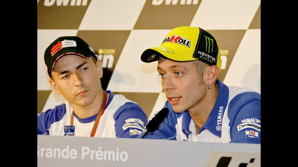 Lorenzo and Rossi at the bwin.com Grande Premio de Portugal