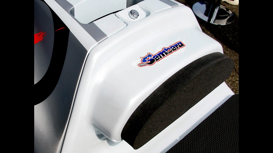 Sembera´s sticker on Lorenzo´s bike