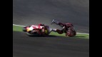 Alvaro Bautista crash during race in Estoril