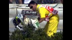 Andrea Iannone crash during race in Estoril