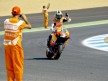 Dani Pedrosa at the finish of race at Estoril