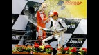 Lorenzo celebrates GP win at Estoril