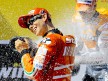 Casey Stoner on the podium at Estoril