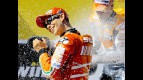 Casey Stoner on the podium at Estoril