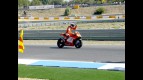 Casey Stoner at the finish of the race at Estoril