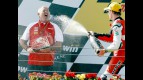 Karlos Arguiñano and Pol Espargaró celebrating podio at Estoril